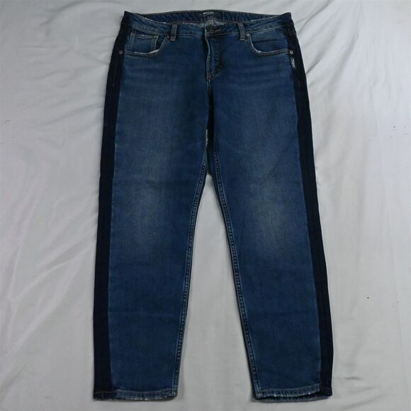 Silver 29 x 27 Vintage‎ Slim Medium Distressed Stretch Denim Womens Jeans - Picture 1 of 9